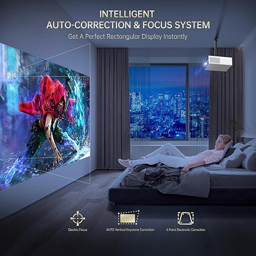 Miniatura 7 de XIDU Proyector portátil con WIFI y Bluetooth carcasa metálica2000ANSIUHD nativo 1080Pfundición inalámbricaenfoque eléctricoKeystone automático