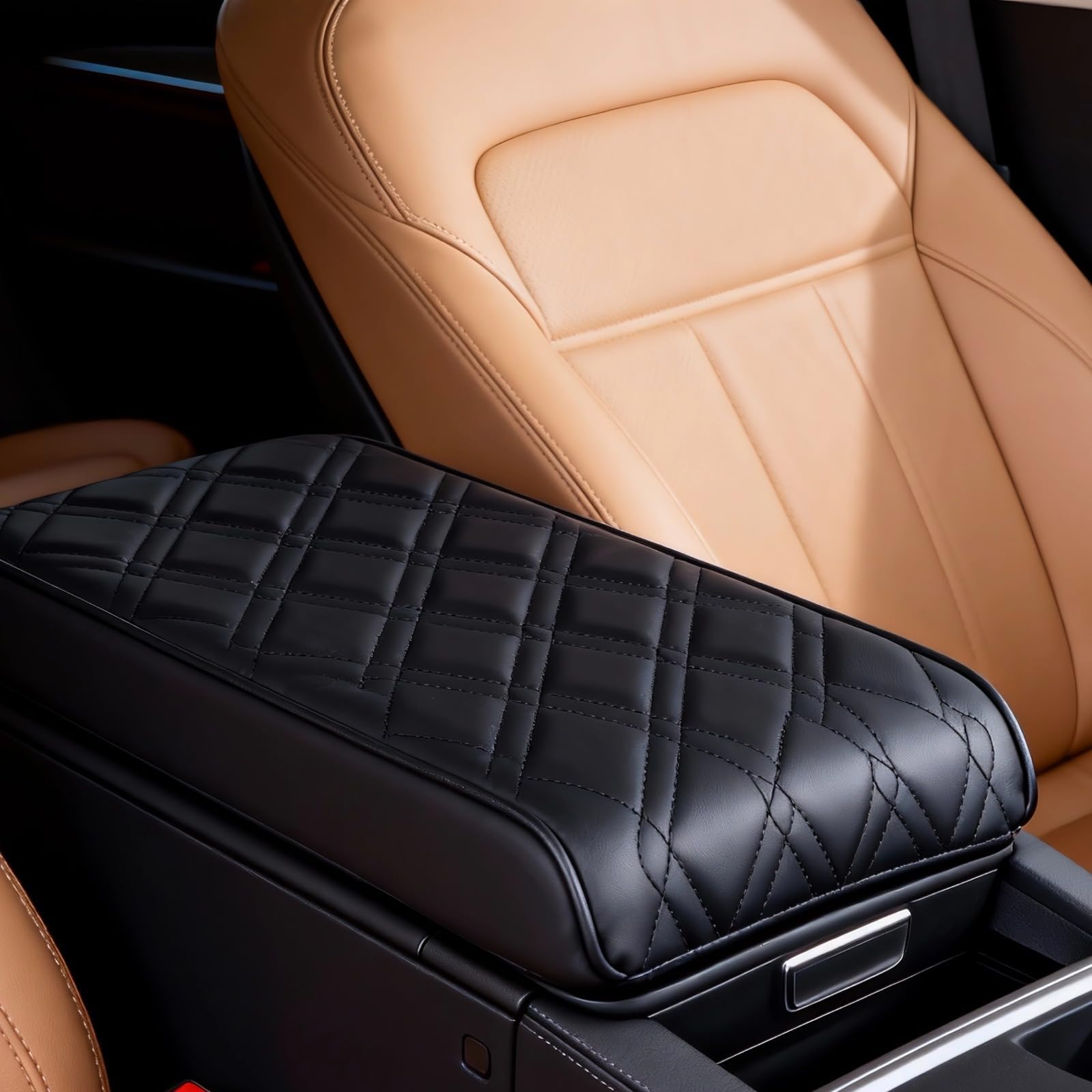 LCXPSM Car Armrest Cushion for Ford Ranger T9 2023 2024 2025, Car Armrest Pad,Auto Armrest Cushion,Storage Box