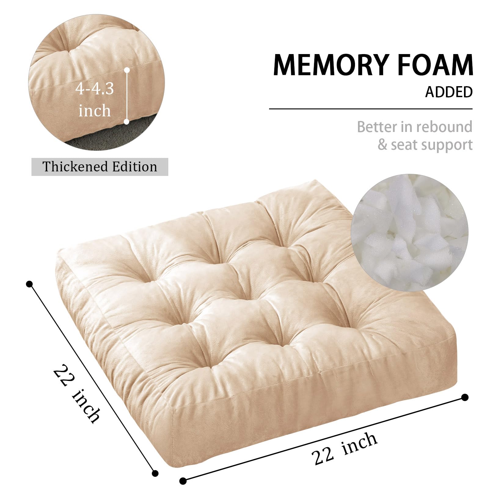 Floor Pillows, Square Large Pillows Floor Cushion, Floor Pillows for