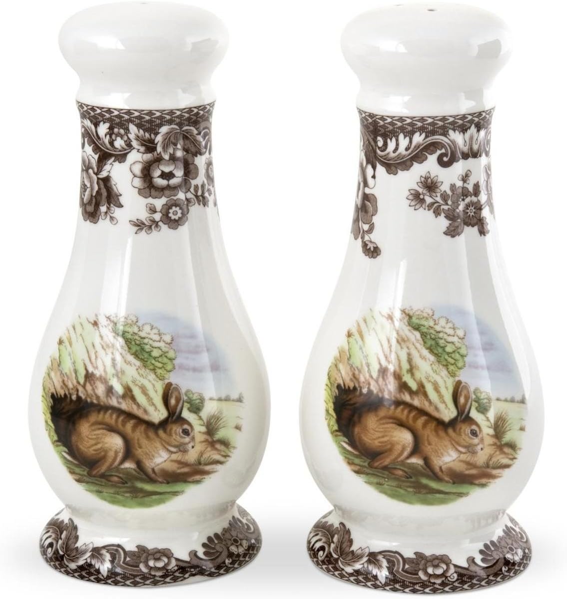 Spode Woodland Rabbit Salt and Pepper Shakers