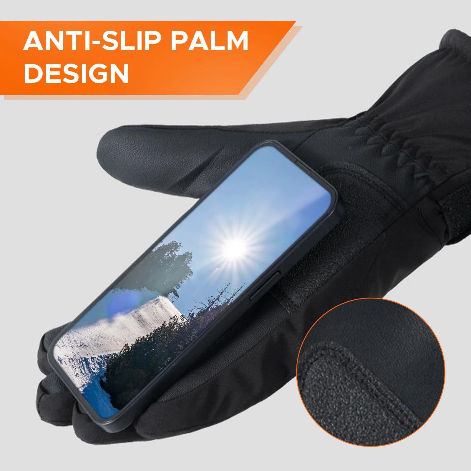 Guantes Invierno Impermeable Pantalla Táctil para Frio Ciclismo Running Esqui Snowboard Moto Calefactables