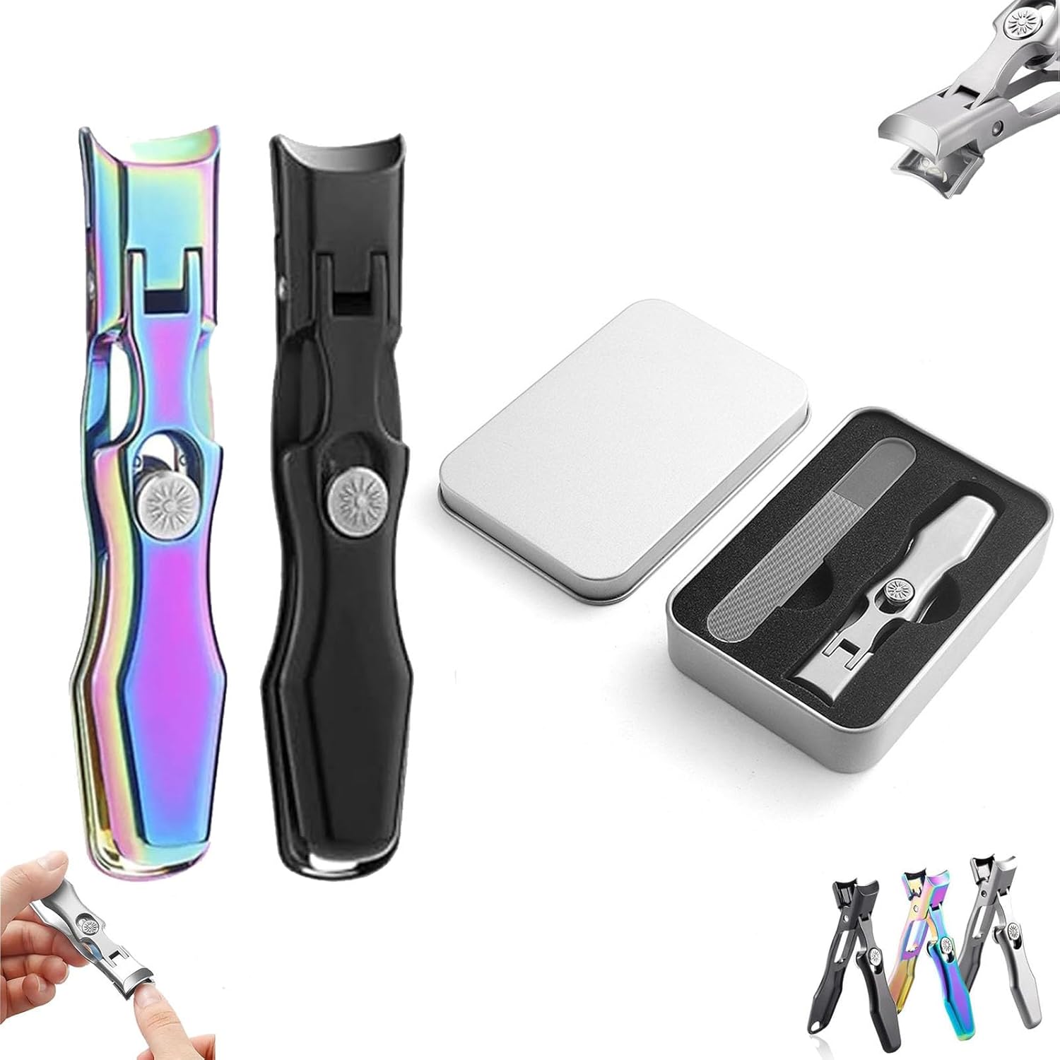 Ultra Sharp Stainless Steel Nail Clippers, Comfort Clip Nail Clipper, Portable Sturdy Fingernail and Toenail Clipper Cutters