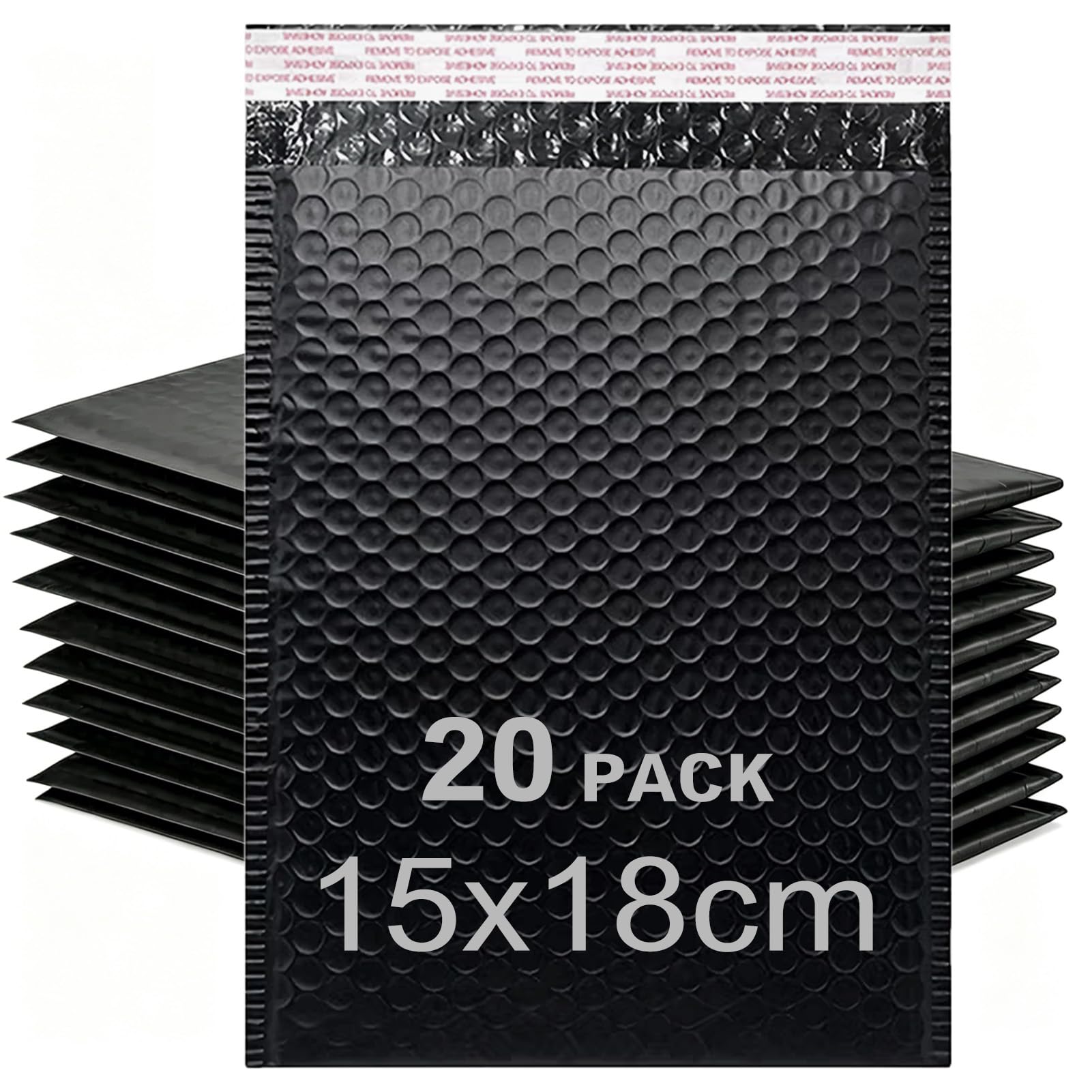 GESDYO 20 Pcs Poly Bubble Mailers,15x18cm Padded Envelopes for Shipping