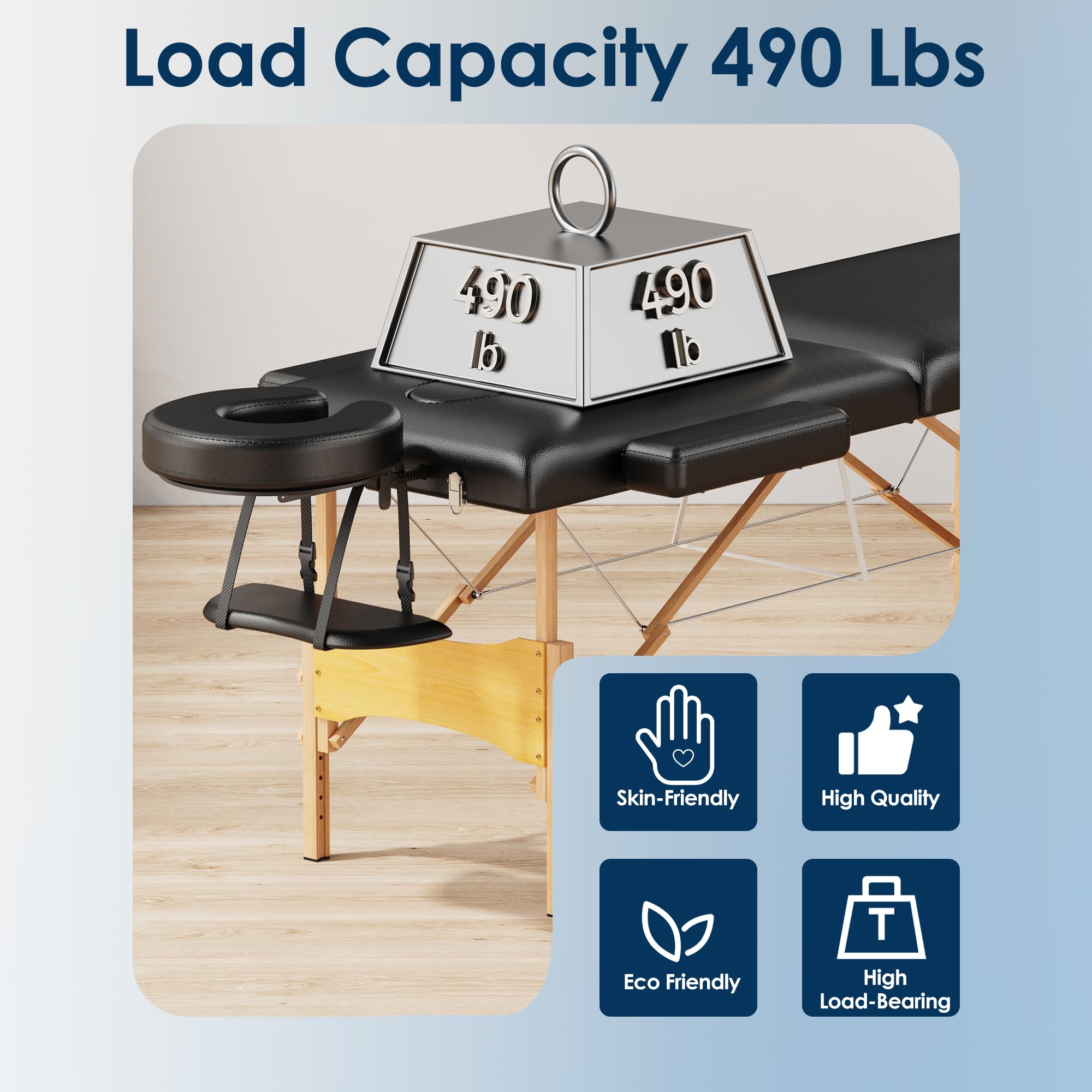 Brelley Mobile Massageliege Klappbar 2 Zone, Höhenverstellbare Professionelle Massagetisch mit Kopfstütze Armlehnen, Für Spa Salon Tattoo Schönheit