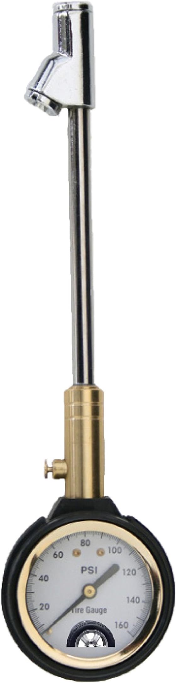 TireMinderMinder Research 154.1681 TMG-RV-DIAL Tire Pressure Gauge with 9" Stem