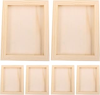 TOYANDONA Quadro 6Pcs Molduras DIY 18X14cm Molduras De Artesanato Molduras De Argila Em Branco Molduras De Madeira Inacabadas DIY Para Projetos De Pintura DIY De Artes E Ofícios
