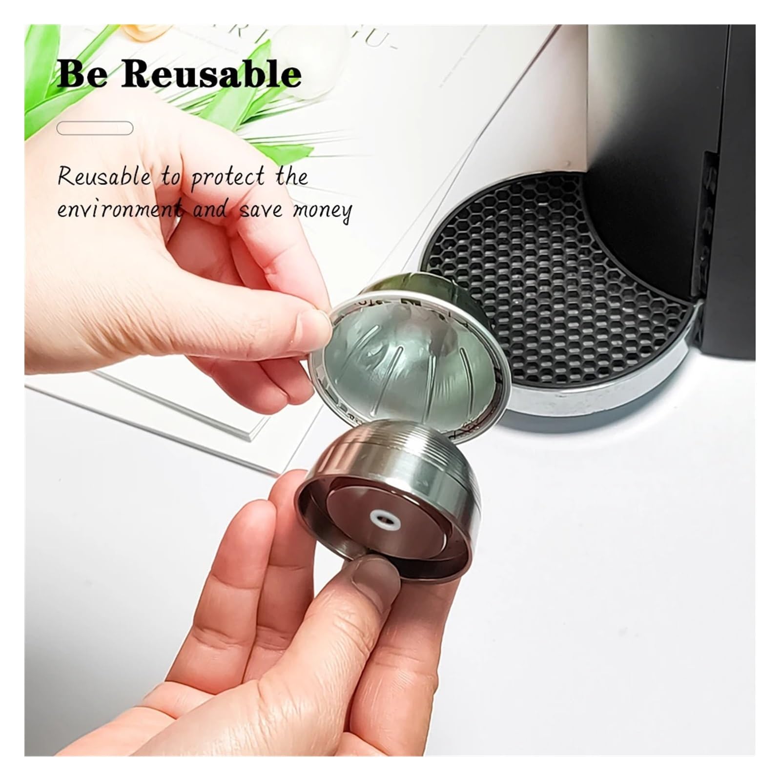 Capsule Di Caffè Riutilizzabili Da 80/150 Ml, Ricaricabili, Compatibili Con Nespresso, Capsule Vertuoline Da 230 Ml E 414 Ml(3pcs)