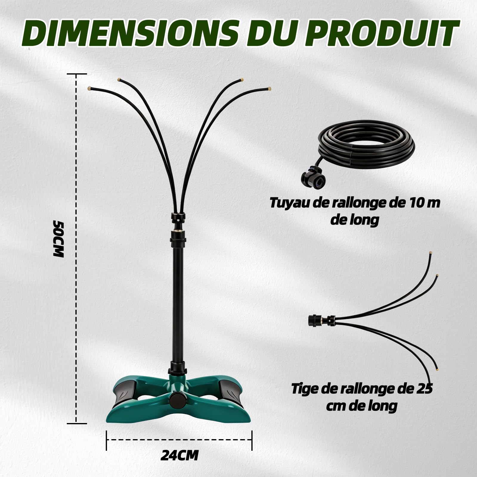 Système de brumisation autonome 10m – Terrasse & Jardin. Refroidissement efficace pour personnes, animaux et plantes. Idéal piscine et barbecue.