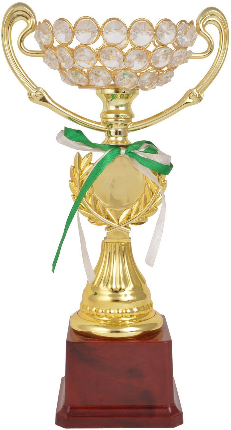 TROPHY JUNCTION Metallic-Fiber Leaf Crystal Bowl Cup -11.5-inch (B01MYVM0MP) Amazon Price History, Amazon Price Tracker