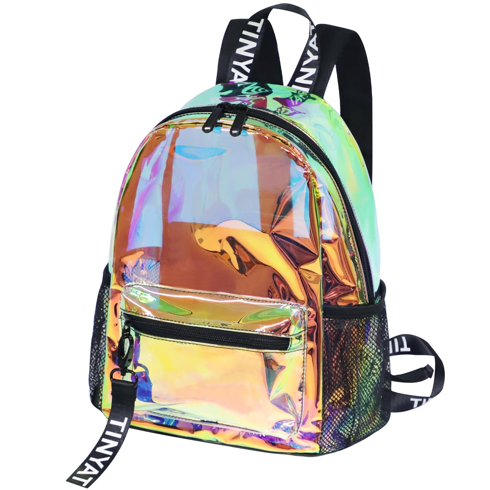TINYAT Zaino trasparente resistente per scuola, concerti, sport, viaggi e uso quotidiano