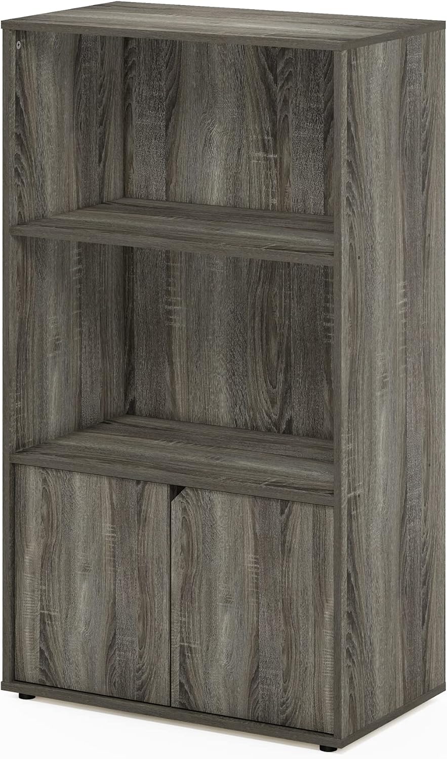 Furinno Jaya Kitchen Storage Shelf with Cabinet, French Oak Grey