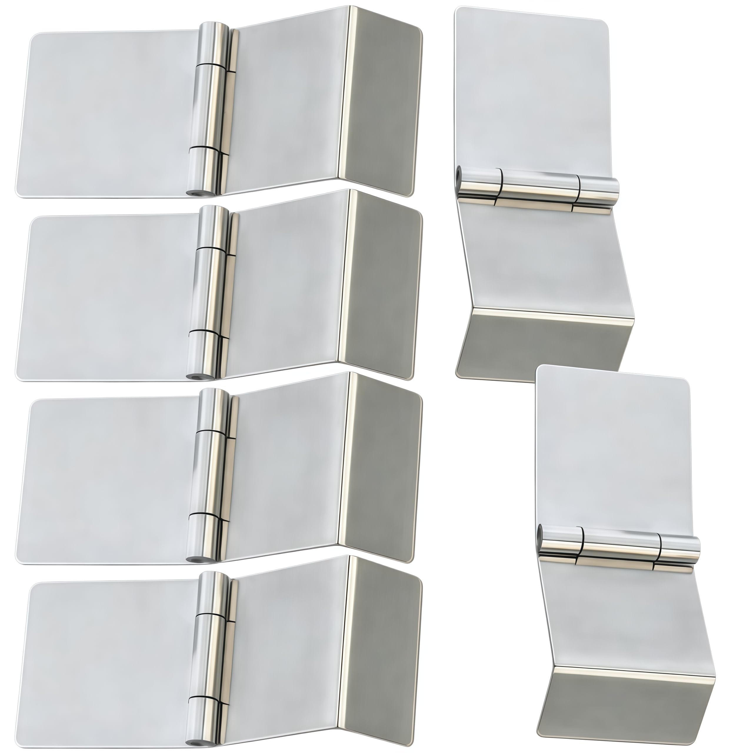 Vbnexyr Regular Hinge 6 Pack Of 270° Stainless Steel Folding Cabinet Door Hinges Suitable For Wooden Crates Doors Windows And Diy Projects 201 Stainless Steel 36 * 92 * 1.2Mm Bending Hinges