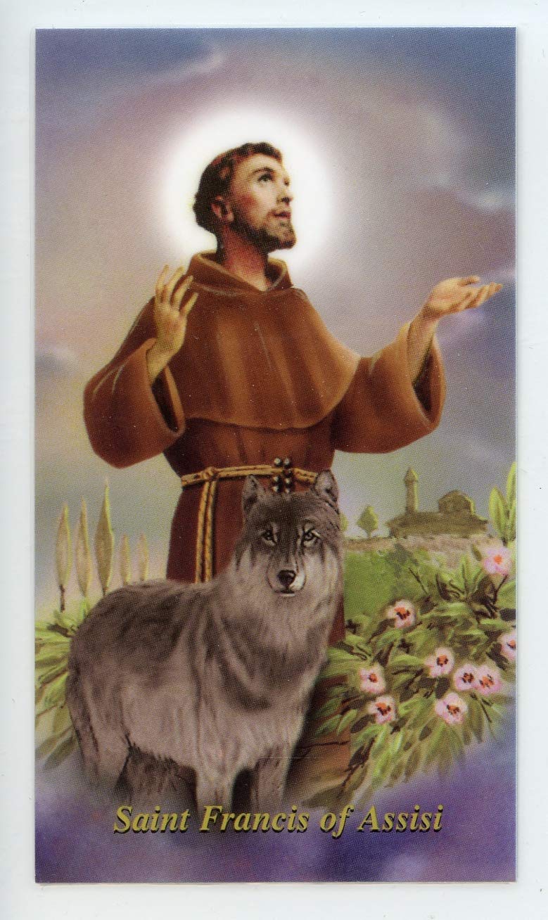 Autom co A Prayer of St. Francis of Assisi (2) holy card - laminated - Pack of 25