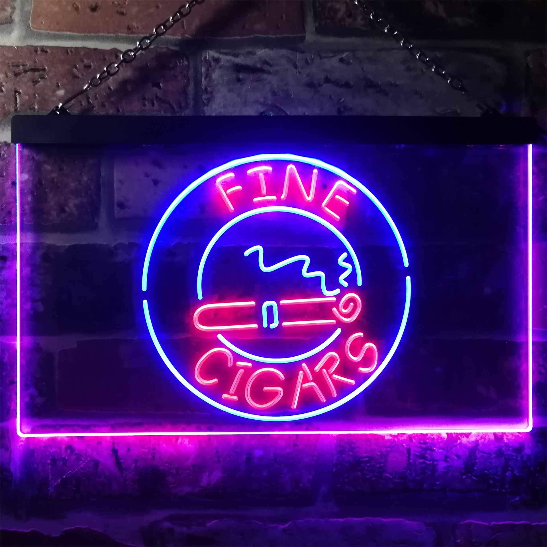 Amazon.co.jp: Fine Cigars VIP Room Dual Color LED看板 ネオン 