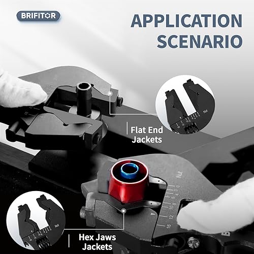 Miniatura 10 de BRIFITOR Llave de montaje de manguera 3AN-12AN, llave AN ajustable para adaptadores de manguera, llave de aluminio ligera, color rojo. (con una caja