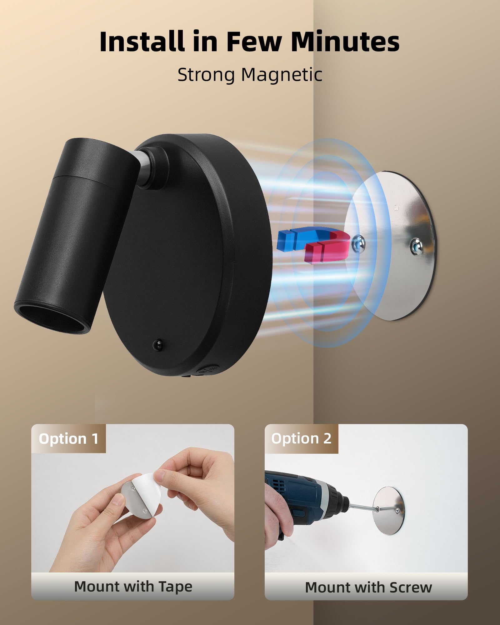 EZVALO Faretti per interni con telecomando, 5500 mAh, luci per immagini ricaricabili a LED, wireless con timer e dimmerabile, 3 CCT, luci di visualizzazione per pittura di piante, opere d'arte