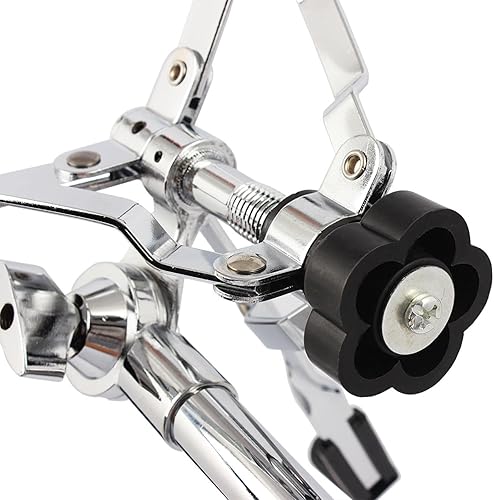 Miniatura 6 de CCTSA Soporte de batería ligero, trípode profesional de doble soporte para tambores de menos de 15 pulgadas, soporte de batería de práctica