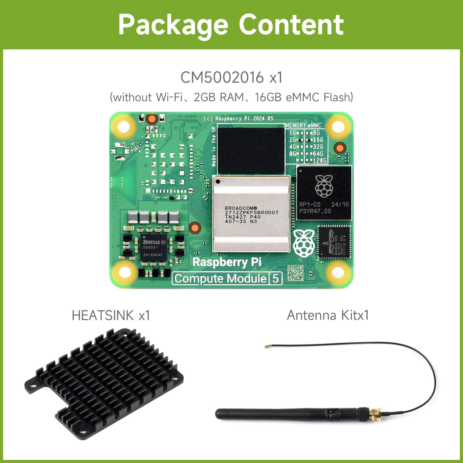 Amazon.com: CM5 Waveshare Pi Compute Module 5，Comes with an
