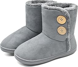 KuaiLu Women's Winter Warm Plush Plush Fur High Density Memory Foam Shoes House Non-Slip Insole Slippers