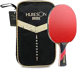 LANFIRE Raquete de tênis de mesa 6 estrelas para treinamento profissional asa de frango de madeira