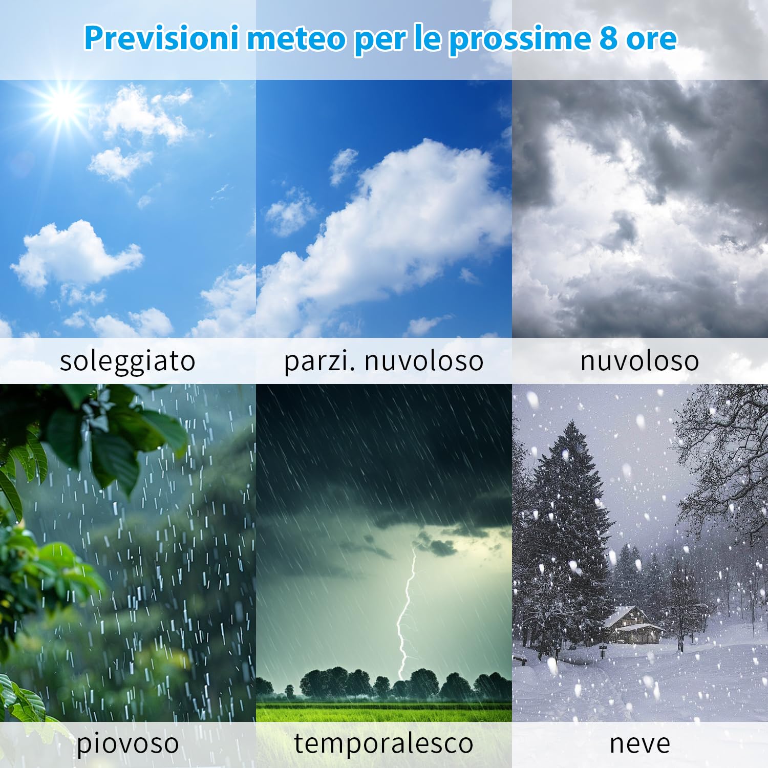 Uzoli EM3539E Sveglia con proiettore soffitto e stazione meteo, Orologio radiocontrollato, Temperatura, Umidità, Previsioni meteo, Livelli di comfort, Proiettore con rotazione a 180°, 1 Sensore