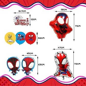 Amazon.co.jp: Creowell スパイダーマン誕生日飾り ハッピー