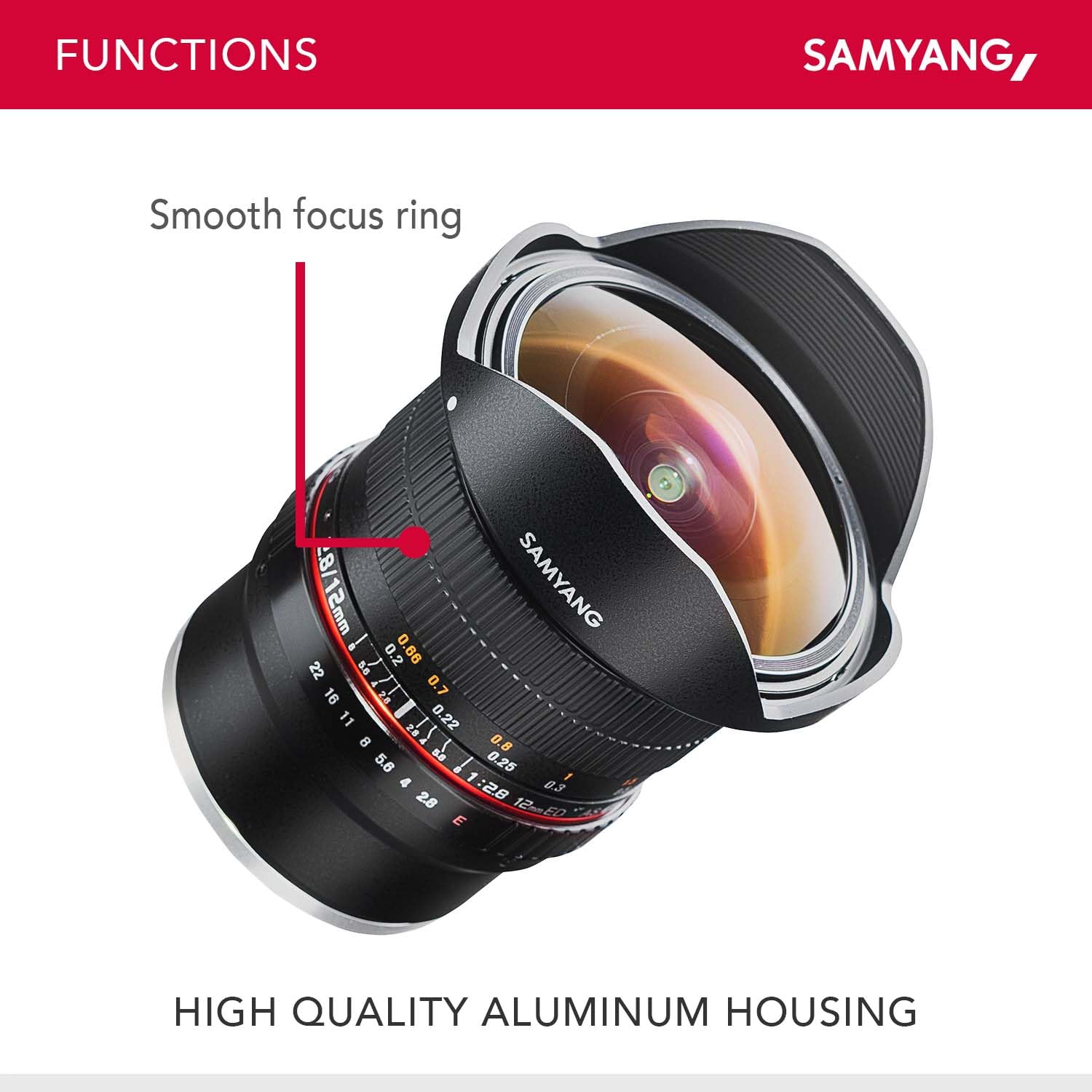 Samyang MF 12mm F2.8 Fisheye Manual Focus Lens for Sony FE: Amazon