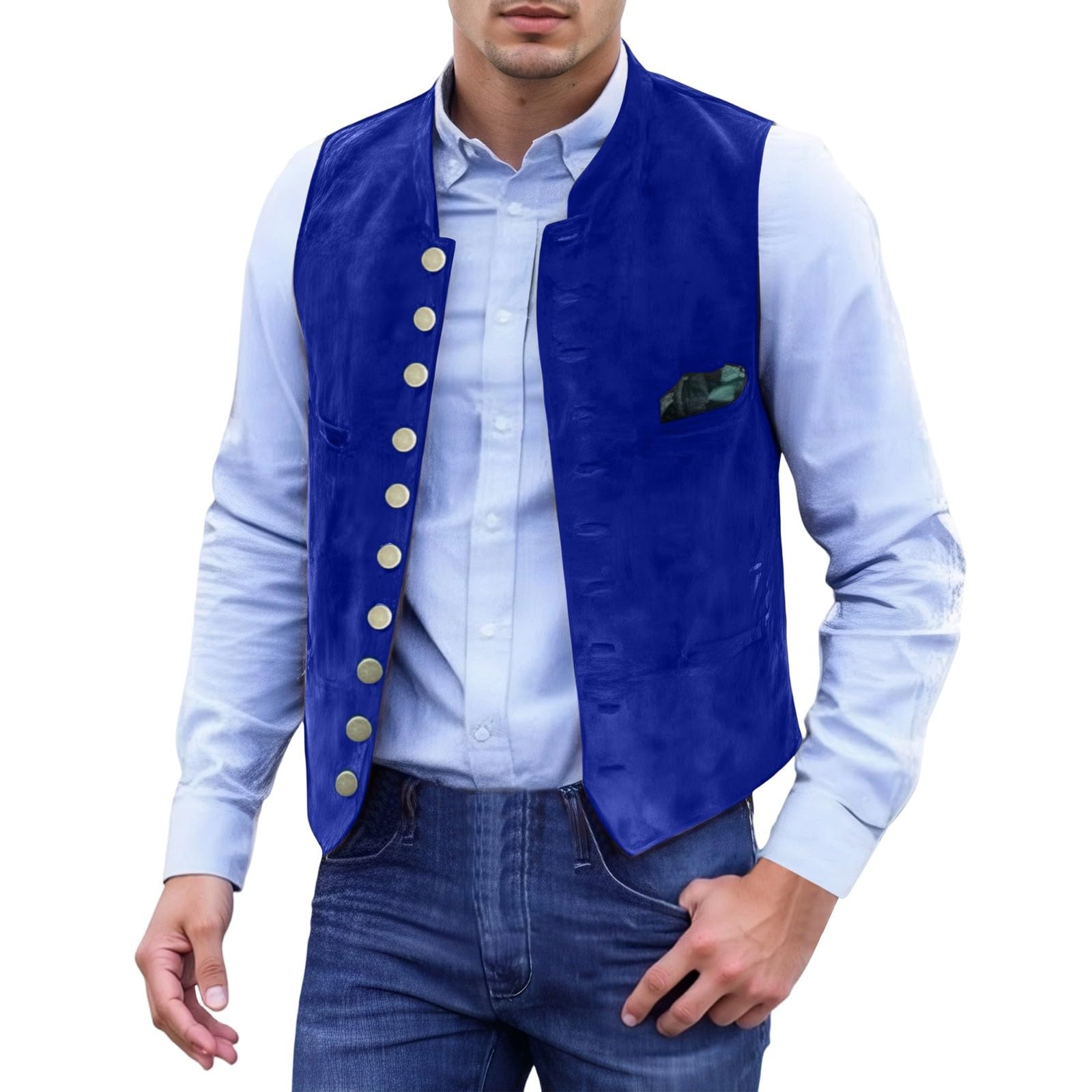 Generisch Formeel vest voor heren, voor bruiloften, Oktoberfest, smalle pasvorm, knoopsluiting voor, stijlvol laagstuk voor alle seizoenen