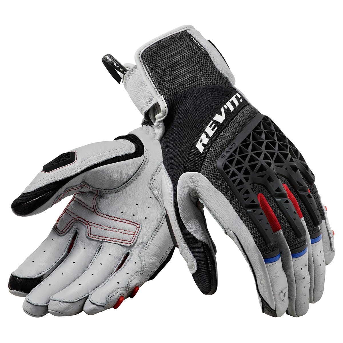 Revit Sand 4 Guanti da moto da donna, grigio/nero, L