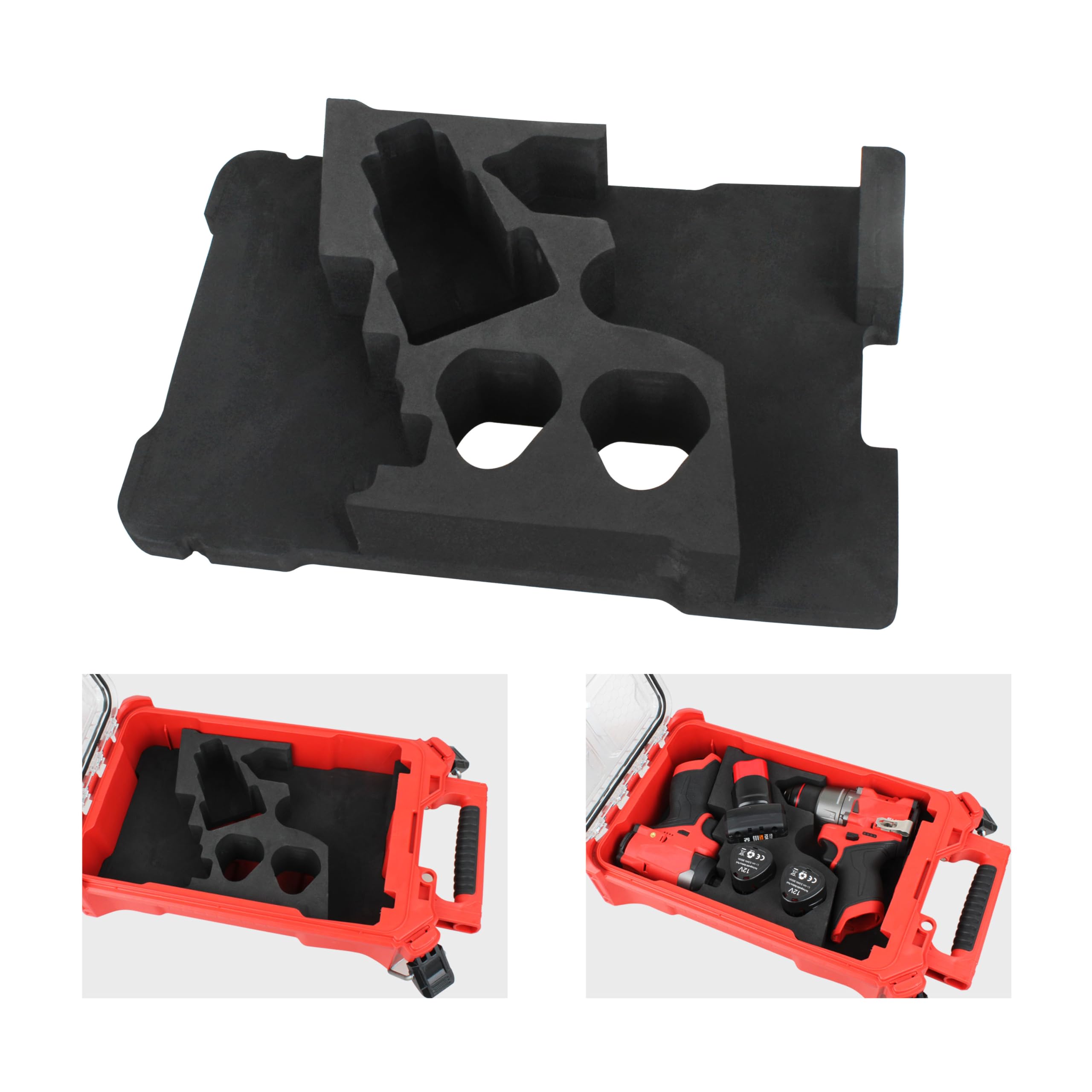 48-22-8435 EVA Packout Organizer Insert Liner for Milwau-kee Gen 3 M-12 Drill Driver