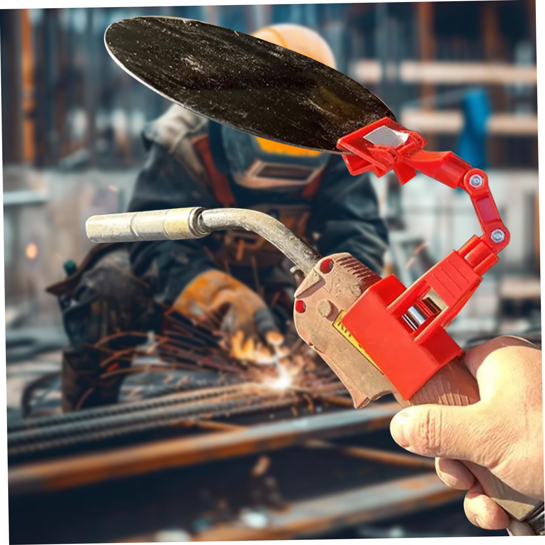 Welding Blackout Panel 6x13in Portable Adjustable Clipon Welding Panel Comprehensive Protection Blackout from Sparks and Debris (Red)