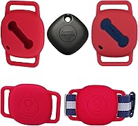 Vista 4 de Lofekea Sillicone - Funda para Galaxy SmartTag, 2 unidades Samsung Smarttag+Plus Finder Tracker Holder para collar de perro y mascota, soporte