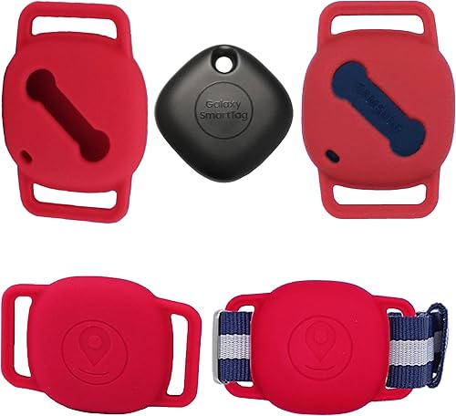Miniatura 4 de Lofekea Sillicone - Funda para Galaxy SmartTag, 2 unidades Samsung Smarttag+Plus Finder Tracker Holder para collar de perro y mascota, soporte
