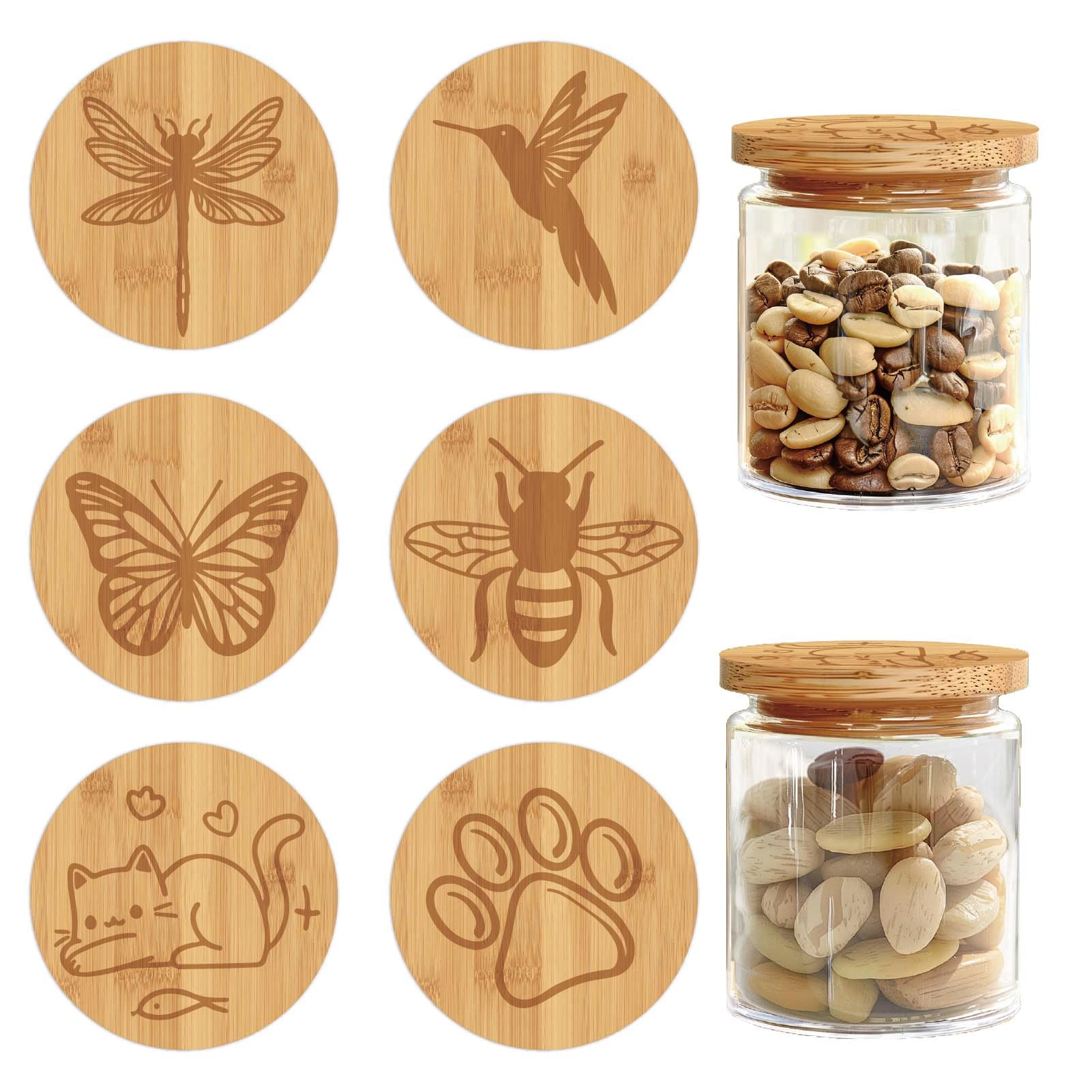 Couvercle en bois de bambou CRASPIRE pour sublimer vos bocaux à épices en cuisine