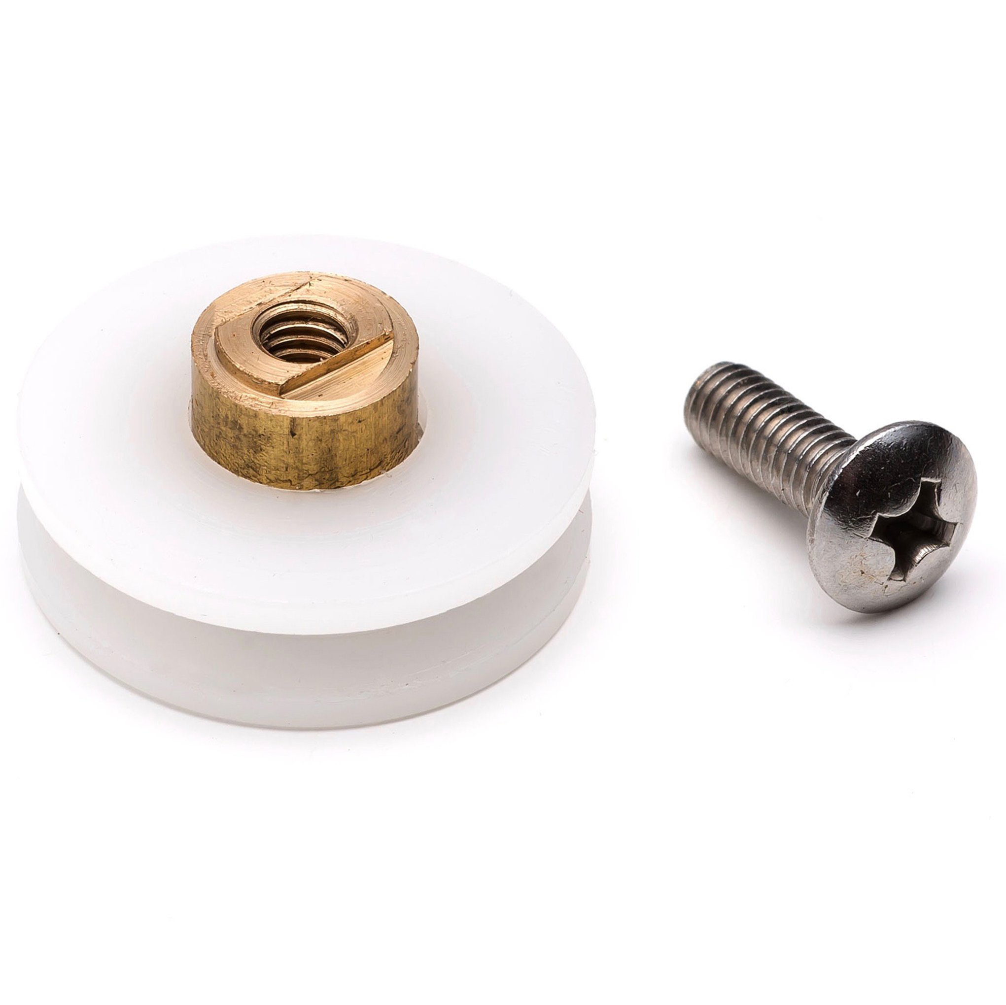 Shower Part Silver Showerpart 8X V-Grooved Nylon Shower Door Rollers, 23Mm Diameter,