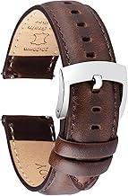 OTTOODY Watch Band, Watch Strap, 0.7 inch (18 mm), 0.8 inch (20 mm), 0.8 inch (21 mm), 0.9 inch (22 mm), Elegant Calf Leather, Genuine Leather Watch Band, Quick Release, No Tools Required, Sweat