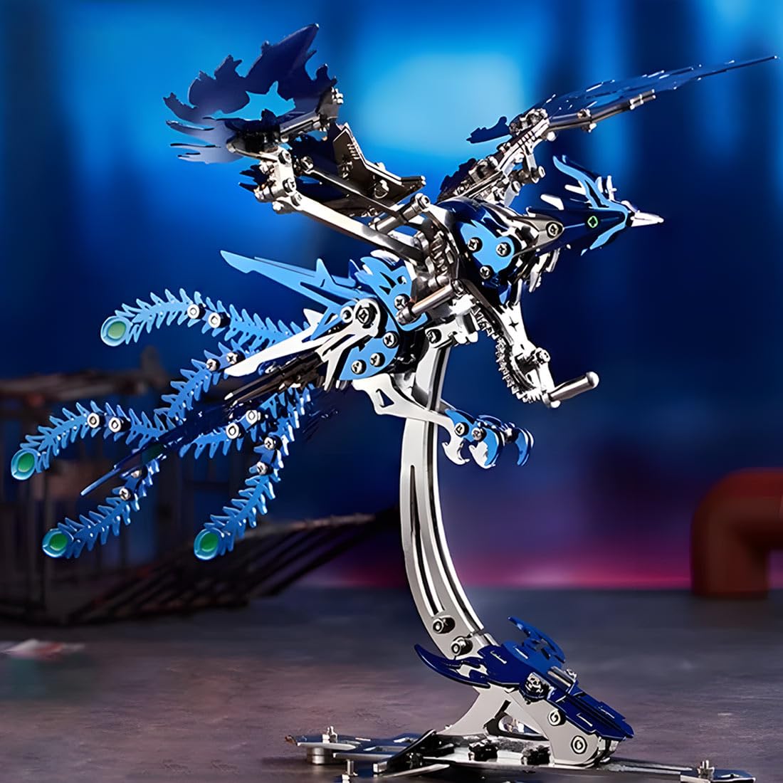 3D DIY metalowe puzzle ze zwierzętami, steampunk, mechaniczne feniks, model, zestaw, rękodzieło, łamigłówki, zestawy dla dorosłych i nastolatków, mechaniczne puzzle metalowe - 358 elementów