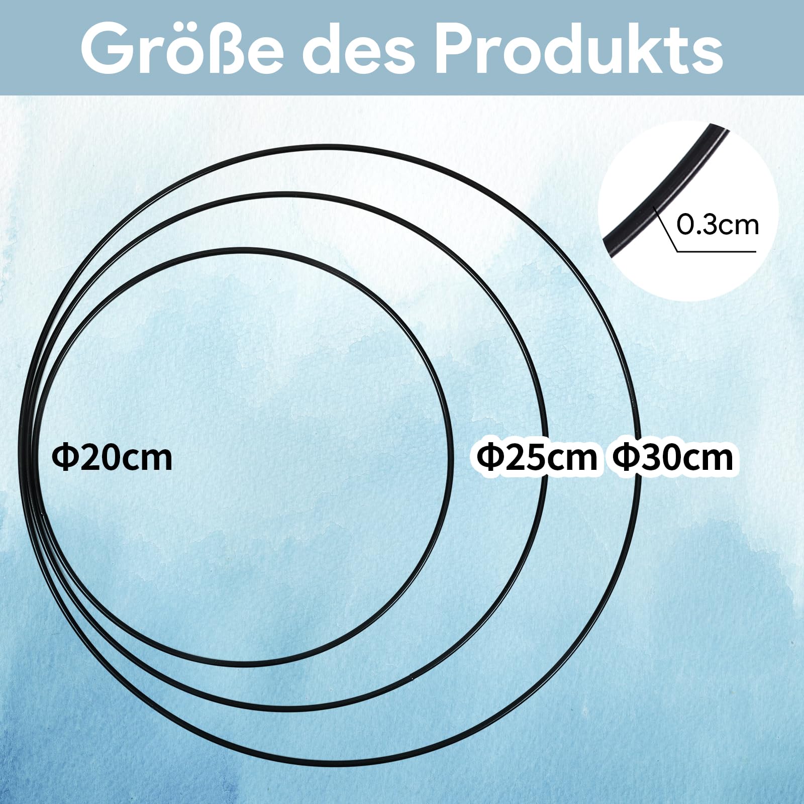 10 stuks metalen ringen om te knutselen - 30 cm - metalen ring voor DIY, decoratieringen om op te hangen - decoratieve ringen voor dromenvangers, trouwkransen, draaddiameter 3 mm 10 stuks metalen ringen om te knutselen - 30 cm - metalen ring voor DIY, decoratieringen om op te hangen - decoratieve ringen voor dromenvangers, trouwkransen, draaddiameter 3 mm