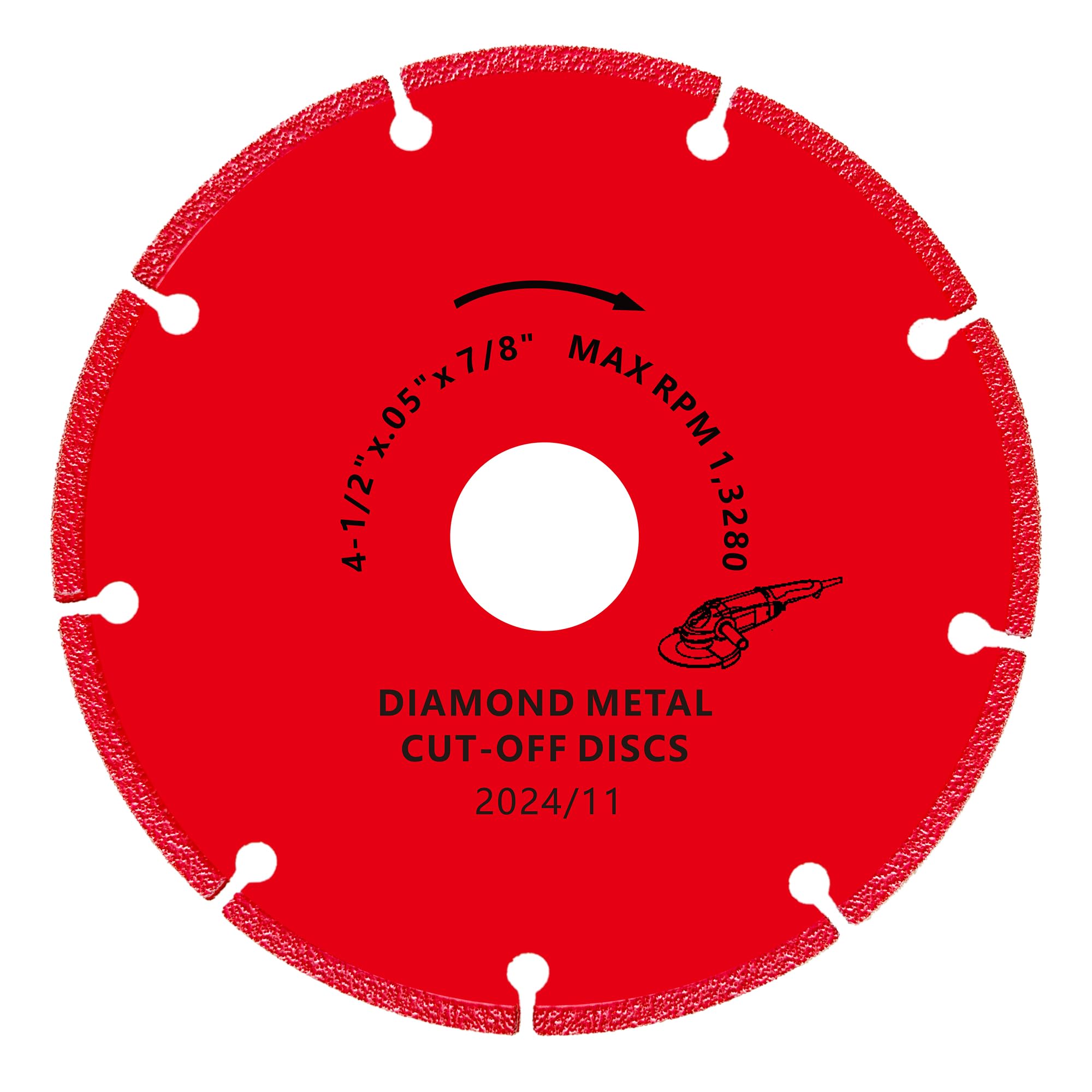 FOXBC Rueda de corte de diamante de 4 1/2 pulgadas para amoladora angular, más de 5000 cortes en barra de refuerzo, acero inoxidable, hierro angular, eje de 7/8 pulgadas