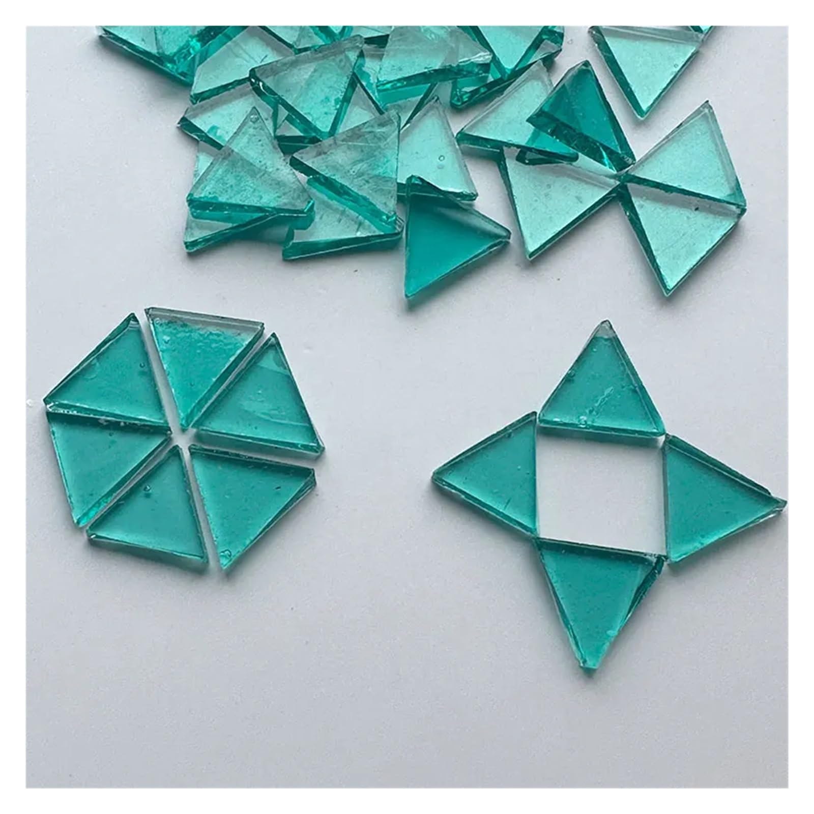 Btryldcfa Type 8 Mosaic Tiles 50G Triangle Translucent Mica Mosaic Tiles Colorful Glass Diy Making For Craft Arts