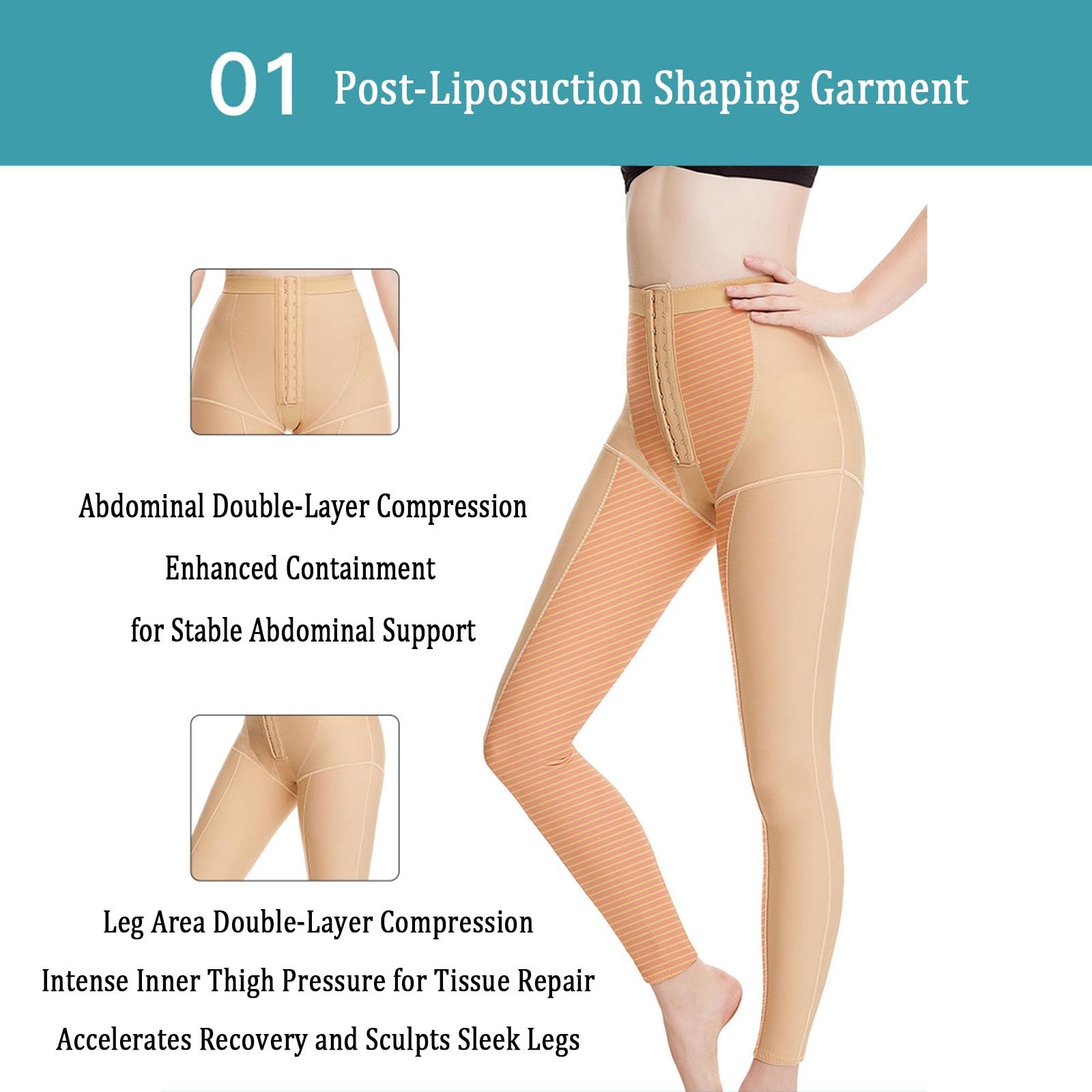 Faja de Compresión Postoperatoria Leggings Moldeadores para Levantar Glúteos y Adelgazar Muslos Faja Moldeadora para Después de Una Liposucción