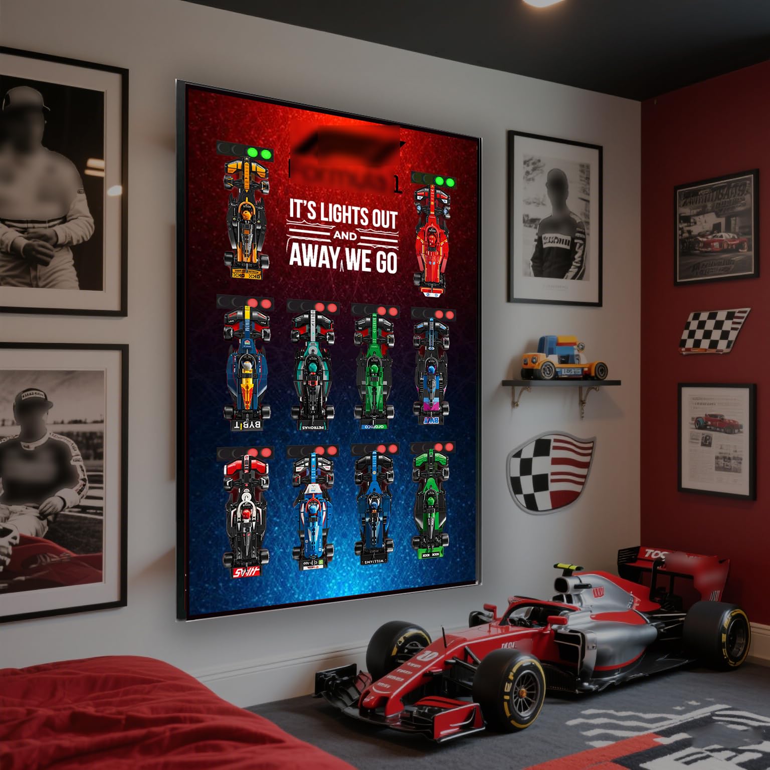 Vitrine Murale Acrylique Pour LEGO Speed Champions F1 (modèles 77242 à 77251) - 50,5x80,5 Cm - Anti-poussière, Transparente - 4