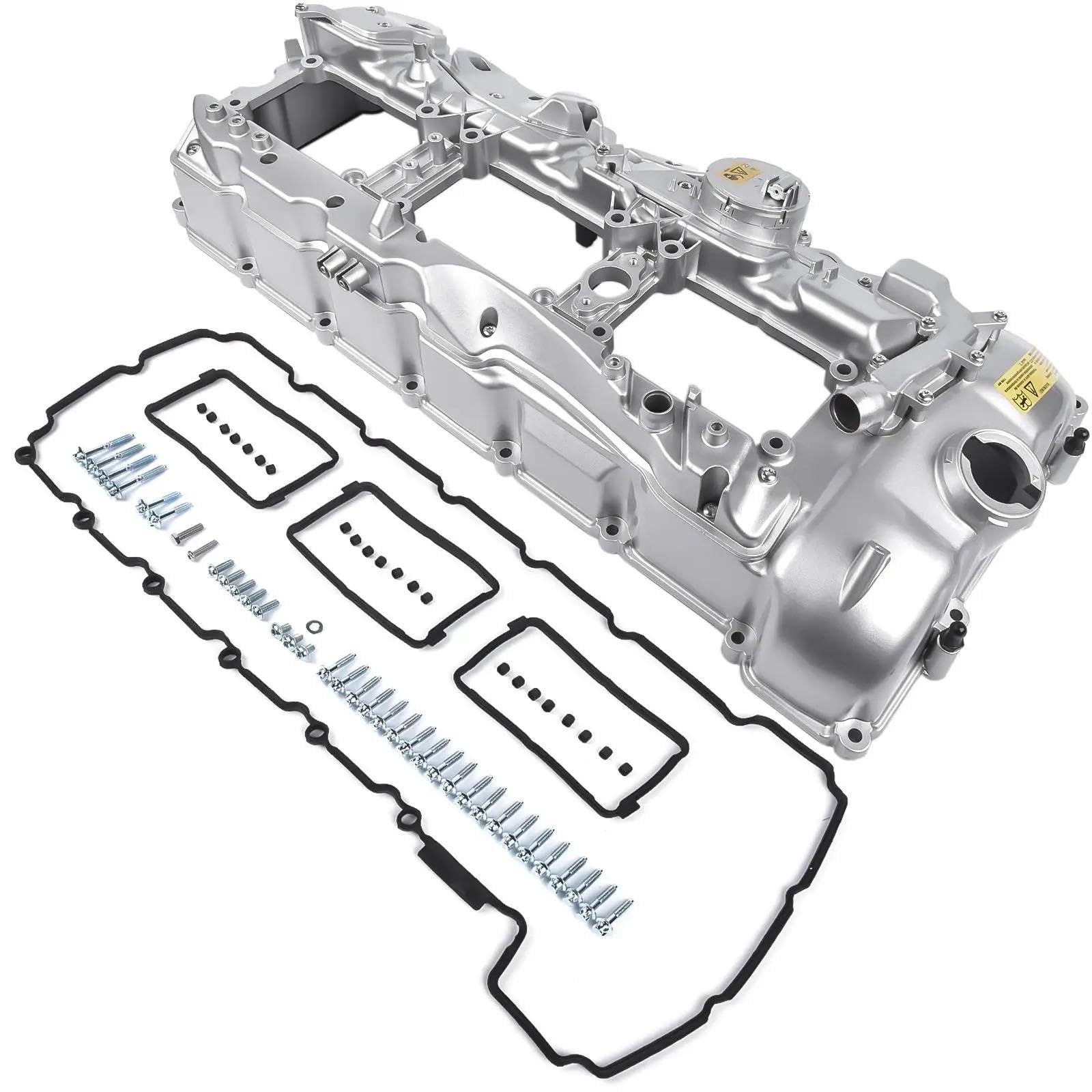 Coperchio valvola auto 11127570292 Coperchio Valvola In ALLUMINIO Con Guarnizione E Cappuccio Per BMW Per 135i 335i 535i 640i 740i X3 X5 N55 coperchio punterie