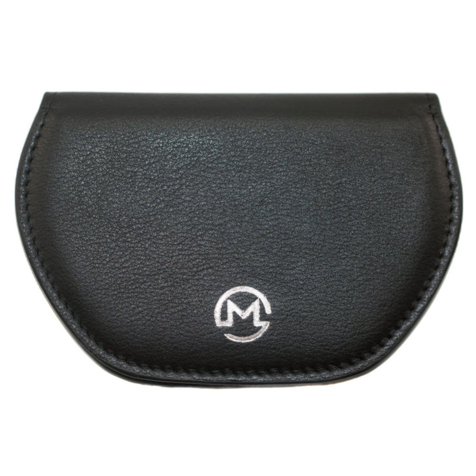 Mala Leather Unisex Black Super Slim Magnetic Glasses Sleeve Case Genuine Leather Slimline Spectacle Holder With Magnetic Closure – Fits Most Glasses (Black)