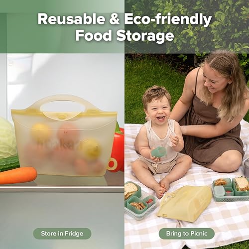 Miniatura 7 de Bolsa de Esterilización y Vaporización en Microondas de Silicona Haakaa, Bolsas de Vaporización Reutilizables de Gran Capacidad de 70oz/2000ml