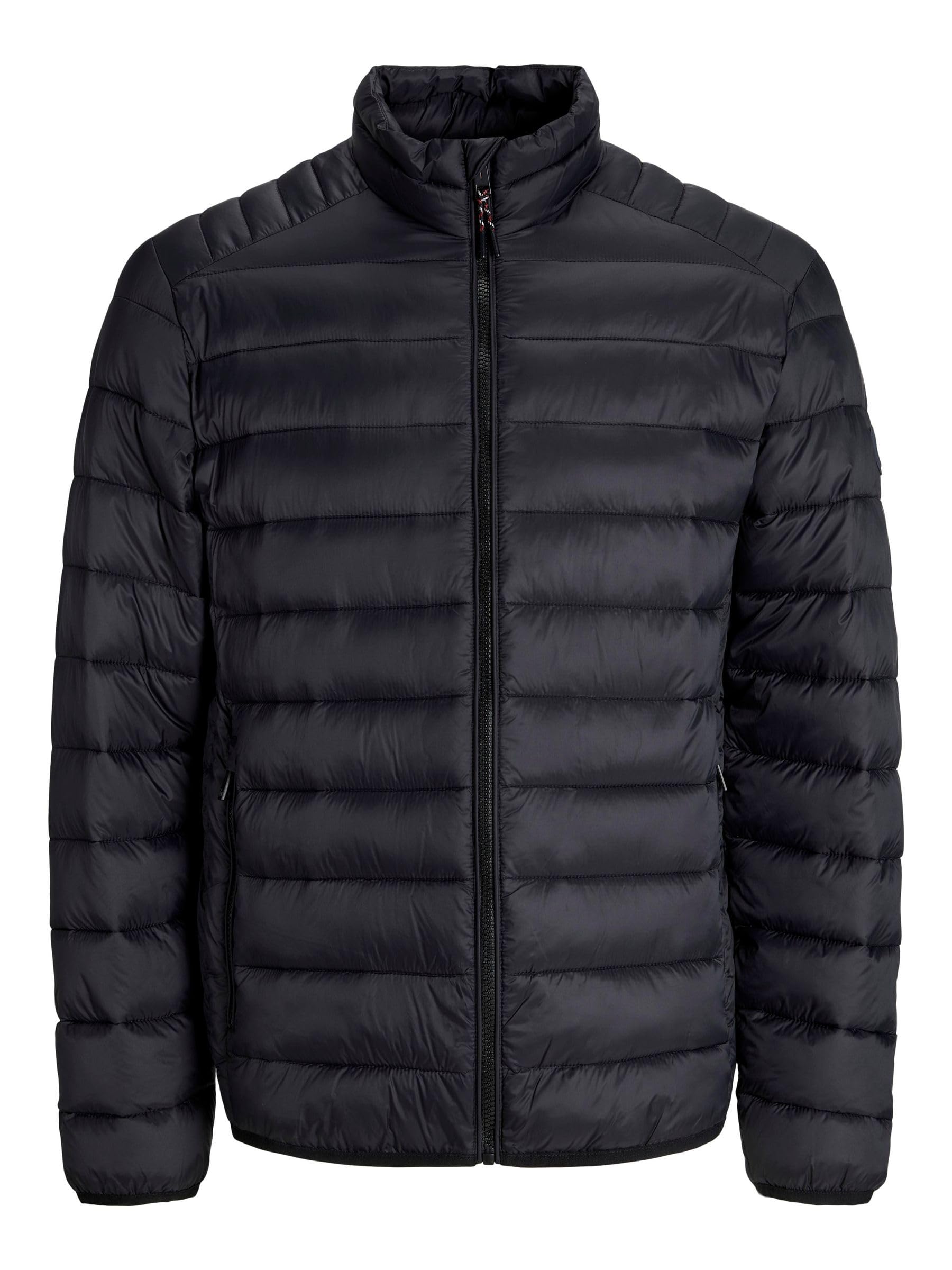 JACK & JONES mens JJEBRADLEY LIGHT PUFFER COLLAR NOOS Quilted Jacket XL Black