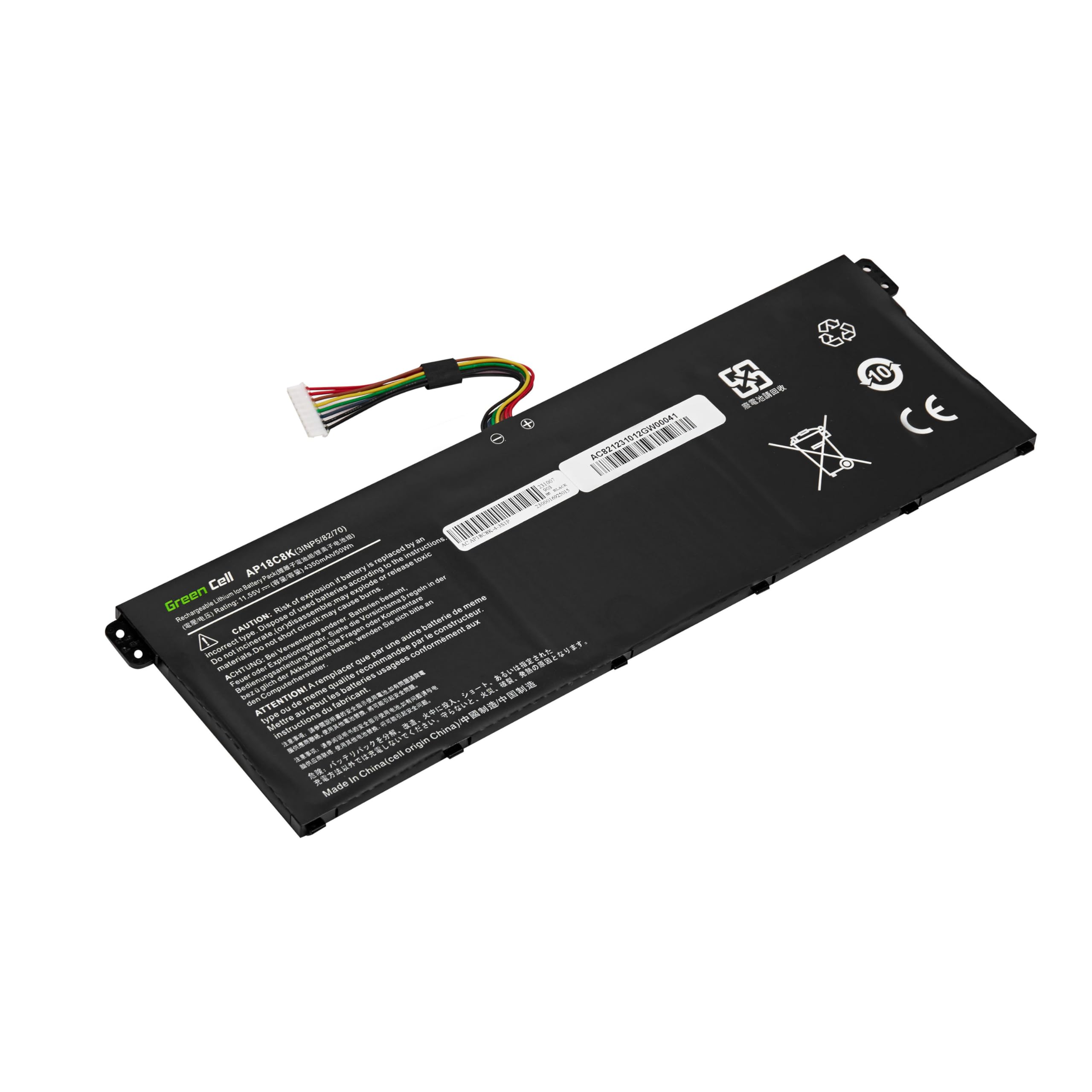 Green Cell AP18C4K AP18C8K bateria do laptopa Acer Aspire 3 A315-23 5 A514-54 A515-57 Swift 1 SF114-34 3 SF314-42 (4350 mAh 11,55 V czarna)