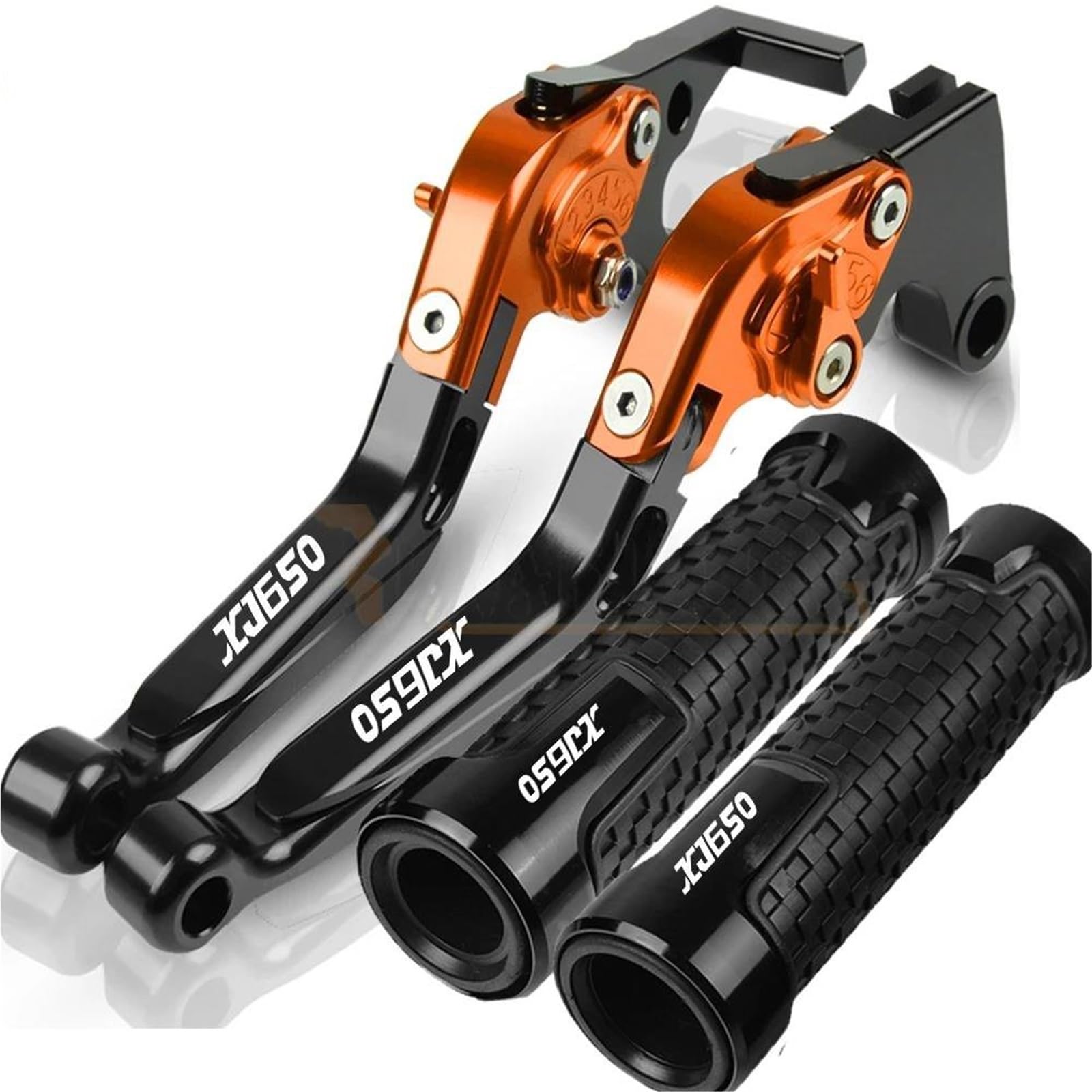 Tgvselpj Orange 1 Motorcycle Part Folding Extendable Brake Clutch Levers Motorcycle Accessories Parts Adjustable Handle For Y-Amaha Xj650 Xj-650 1980-1985(Orange 1)
