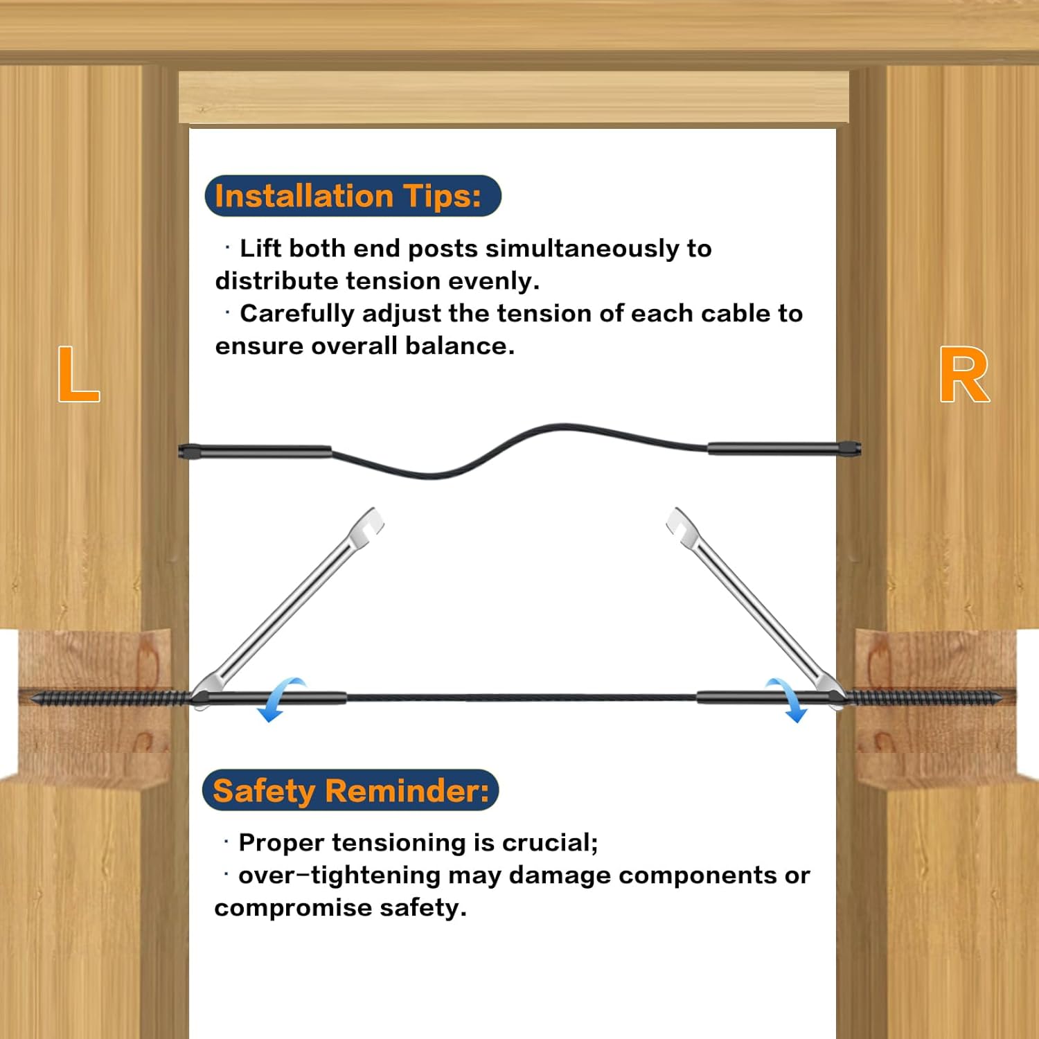 80 Pack Black T316 Stainless Steel Left & Right Handed Thread Swage Lag Screws for 1/8" Wood Post Cable Railing Kit, Deck Railing, Black Cable Railing Hardware System, Wrench Included-HF010B