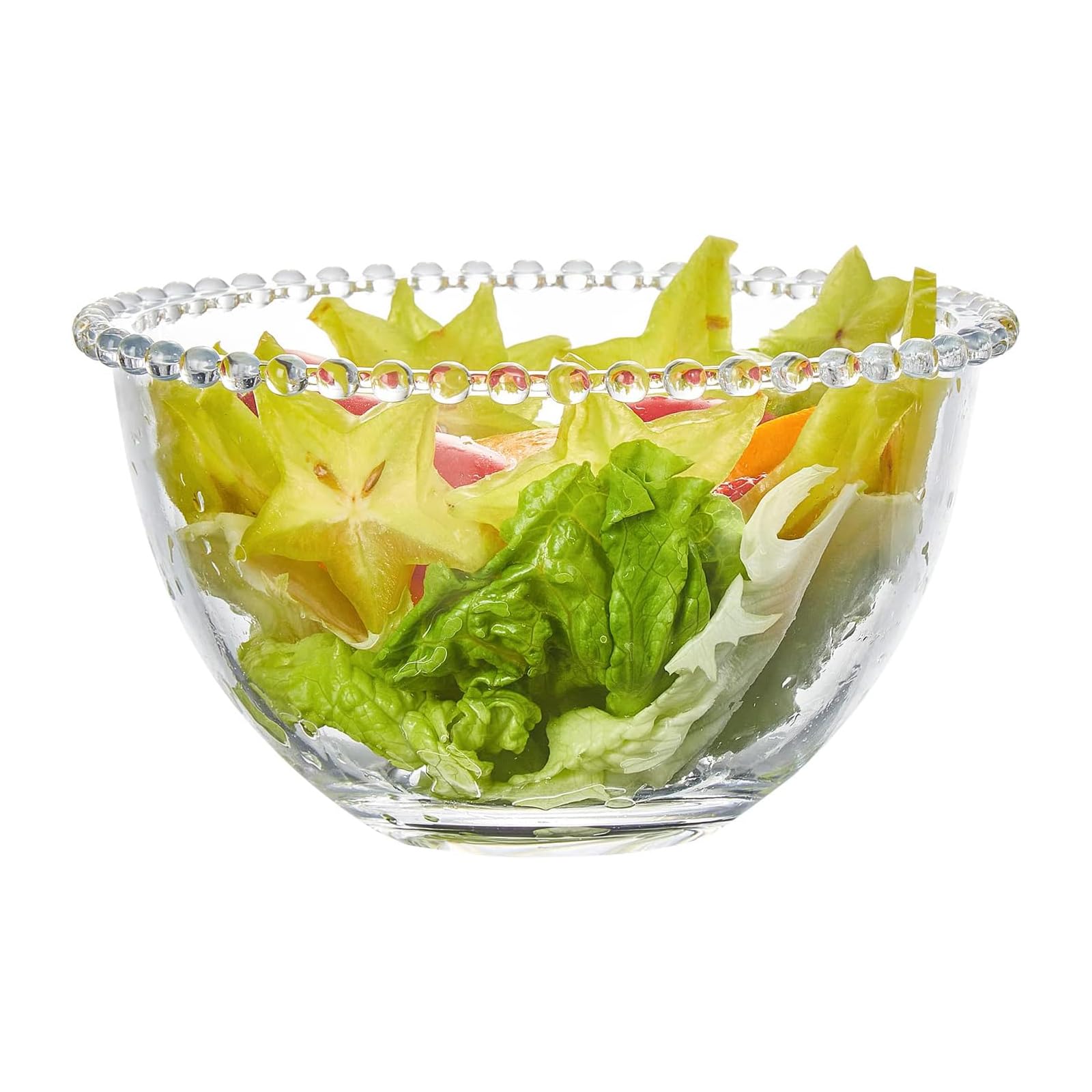ブロッコリーやサラダの盛り合わせ フルーツ盛り合わせ クリアガラス